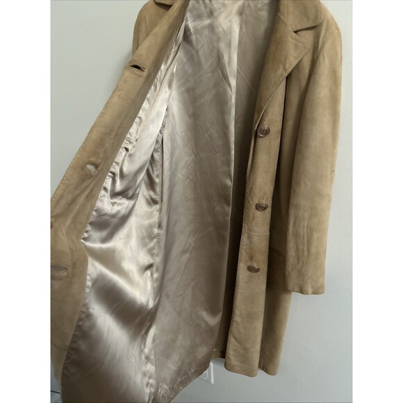 Women’s Camel Suede Trench Coat, Unbranded, No Tag - Picture 8 of 14
